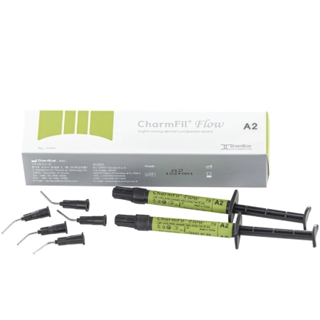 charmfil flow (чамфил флоу) - жидкотекучий материал светового отверждения, 2шпр*2г (dentkist) a2
