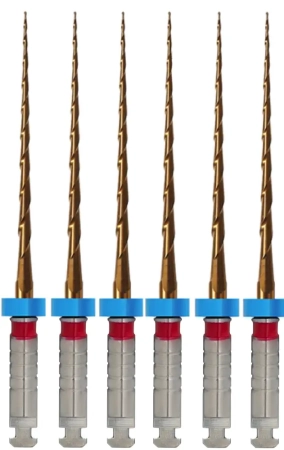 MultiTaper Files Gold, 25мм, WP 21, размер 04-25, стерильные машинные файлы (6 шт) Eurofile