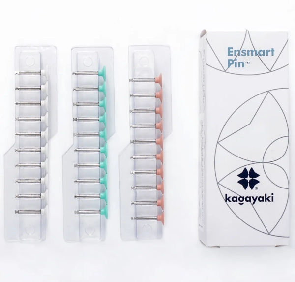набор полиров "kagayaki ensmart pin" - диски (силикон) - держатель из нержавеющей стали, уп/30шт