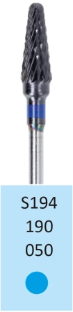 S194190050 Фреза твс - конус - 050 синий насечка крестообразная стандарт. мет. сплавы пластмасса   H