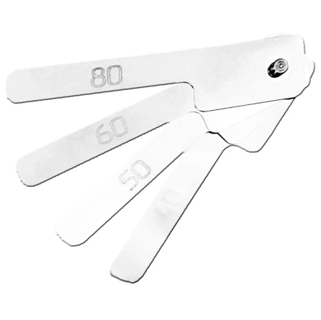 3.38N4. Полоски-калибры межзубные, 40 мкм, 50 мкм, 60 мкм, 80 мкм, 1 шт., "ТОР ВМ"