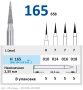h165016 бор алмазный h - конус остроконечный - 016 серый horico