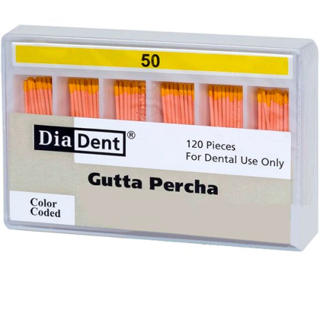 Гуттаперчевые штифты - №50 - 120 штук, DiaDent