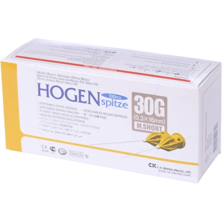 иглы карпульные hogen spitze 0.3 x 16 мм 30g (100 шт) ckdental
