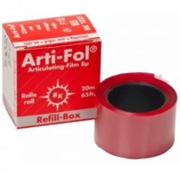 вк 1021 артикуляционная фольга, односторонняя, красная, 8мкм, 20мм*20м., bausch