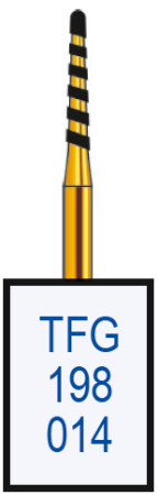 tfg198014 бор алмазный fg - конус закругленный - 014 серый horico