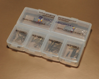 штифты внутриканальные конические титановые, набор №2 (80 шт + 8 дрилей) (форма)