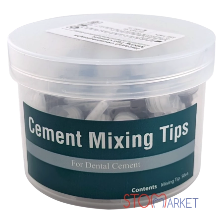 канюли cement mixing tips (коричневые) - 50 штук, для dental cement, spident