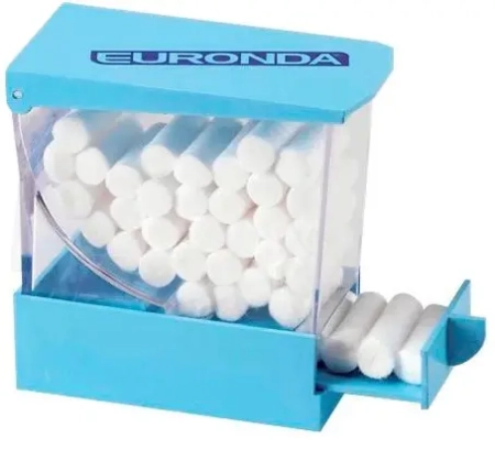 диспенсер для ватных валиков, цвет: голубой, euronda