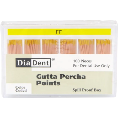Гуттаперчевые штифты дополнительные, 100шт/уп., Fine-Fine, DiaDent
