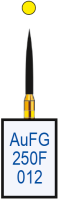 aufg250f012 бор алмазный fg - пламя заостренное - 012 желтый horico