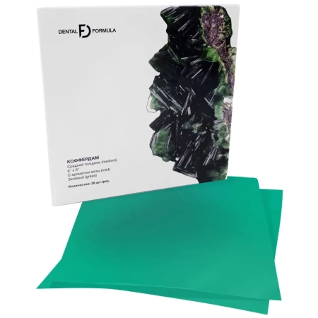 Латексные листы средние зеленые 152 мм х 152 мм, мята (36 шт) Dental Formula
