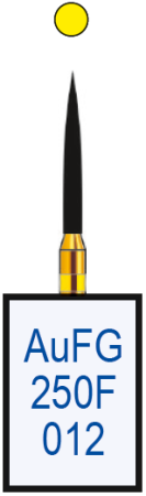 aufg250f012 бор алмазный fg - пламя заостренное - 012 желтый horico