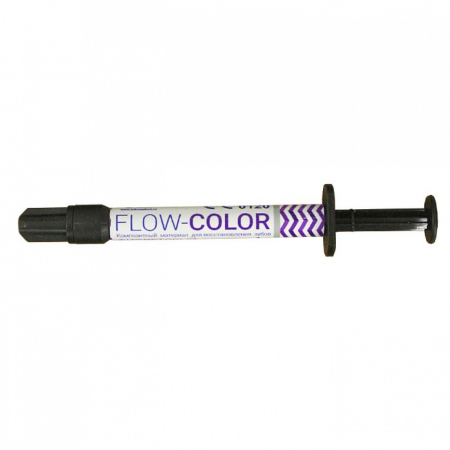flow-color фиолетовый - микрогибридный светоотверждаемый композит типа "flow"с фтором, 1г., arcona