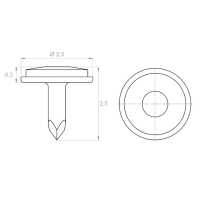 пин безударный для фиксации мембран psu-01-15 (15 шт) endocarbon
