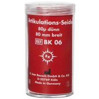 вк 06 шёлк артикуляционный рулон в пластиковом боксе, красный, 80мкм., 70мм*3м., bausch