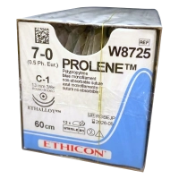 пролен с 2 иглами l=60см., usp 7-0, с-1 (колющая), 13мм 3/8с, 12шт., johnson&johnson