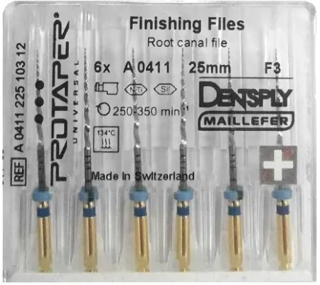 ProTaper / ПроТейпер машинные 25 мм F3 - синие финишные (6 шт) Maillefer