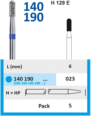140190023 Фреза твс - цилиндр - 023 синий насечка крестообразная станд. мет. сплавы пластмасса гипс