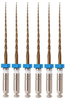 multitaper files gold, 25мм, wp 21, размер 04-15, стерильные машинные файлы (6 шт) eurofile