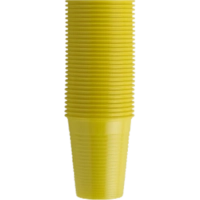 стаканы пластиковые, 100шт., жёлтые, euronda