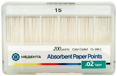 Бумажные штифты 02 №15 200шт/уп., (МЕТА)