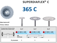 h365c190 диск алмазный d=19mm двухсторонний алмазная крошка по краю , красный horico
