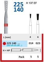 225140014 фреза твс - обр.конус - 014 красный насечка крестообразная мелкая. мет. сплавы пластмасса