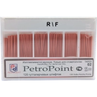 гуттаперчевые штифты дополнительные, 120шт/уп. (petropoint) fine