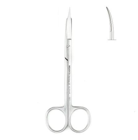 Ножницы изогнутые Goldman-Fox 13 см (зазубренные) «MEDENTA»