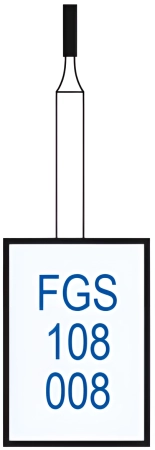 FGS108008 Бор алмазный FGS (313) - цилиндр  - 008 серый (хвостовик укороченный)HORICO