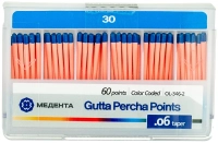 гуттаперчевые штифты 06 №30 60шт/уп, (мета)