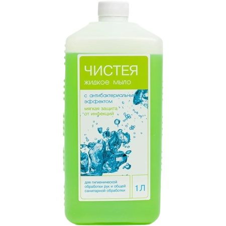 чистея - мыло жидкое с антибактериальным эффектом, 1л для умр