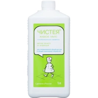чистея - мыло жидкое с антибактериальным эффектом, 1л для умр