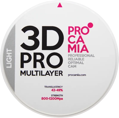 Циркониевый диск Procamia 3D PRO Multilayer LIGHT 98*25 BL1