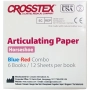 артикуляционная бумага подкова (0.0035"/89 μm), 6кн*12шт., crosstex