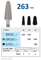 shm263050 бор алмазный h - конус с закругленным концом, серый  - 050 horico
