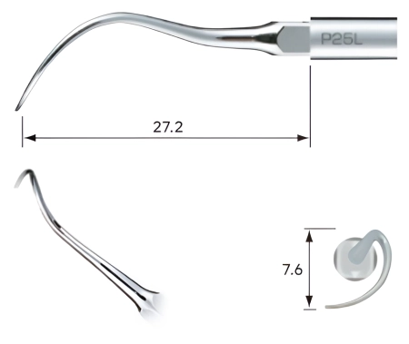 Насадка P25L-E пародонтологическая к скалерам Varios, с левосторонним изгибом (для EMS)