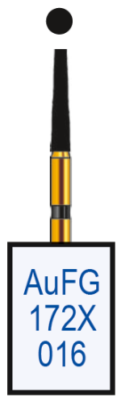 AuFG172X016 Бор алмазный FG - конус усечённый - 016 черный HORICO