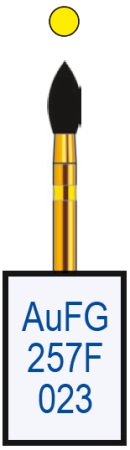 aufg257f023 бор алмазный fg - олива остроконечная - 023 желтый horico