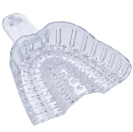 Ложки для снятия слепков перфорированные пластиковые для имплантологии №3 верх, 12 шт, JNB