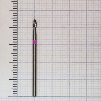 277134023 фреза твс - олива - 023 розовый тонкие прямые лезвия со спиральной поперечной насечкой