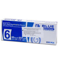 пакеты для стерилизации, самозапечатывающиеся, бумага/пластик, 200шт., 90мм*257мм, "sigma"