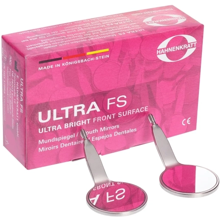 Зеркало стоматологическое ULTRA FS ультраяркое №4 22 мм (6 шт) Hahnenkratt