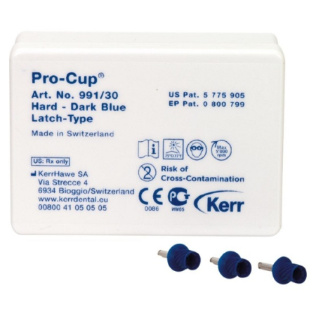 Pro-Cup Hard - Dark Blue - чашечки для чистки и полировки, жёсткие, тёмно-синие, 30шт., Kerr