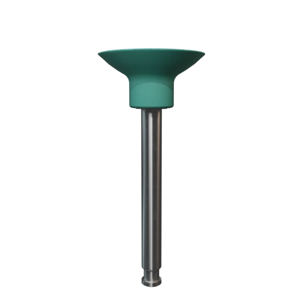 полир "kagayaki ensmart pin" - диск зелёный (силикон) µ 70 - держатель из нержавеющей стали, 1 штука