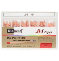 гуттаперчевые штифты - конусность 04 - №45 - 60 штук, diadent