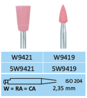 w9419 конус - розовый - предварит/полировка керамики, угловой наконечник, horico