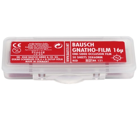 ВК 121 Артикуляционная фольга, 16мкм, красная, 20х60мм., 50шт., Bausch