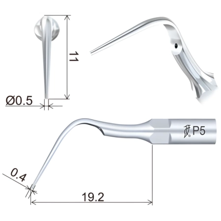 насадка p5 к скайлеру пародонтологическая (подходит к woodpecker, ems) woodpecker